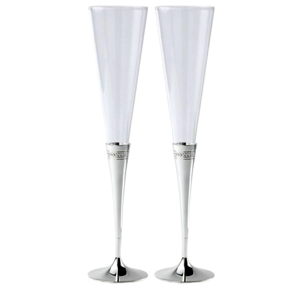 NEW in box Wedgwood Crystal Champagne Glasses